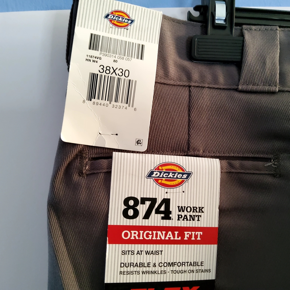 Dickies Gray Chinos Comfortable Straight Leg 38-30 - Picture 2 of 7